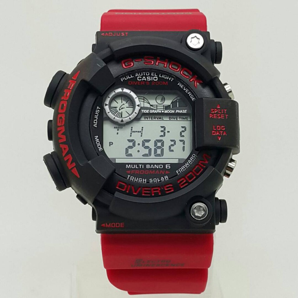 G Shock Frogman Red Strap with Black Case Shopee Malaysia
