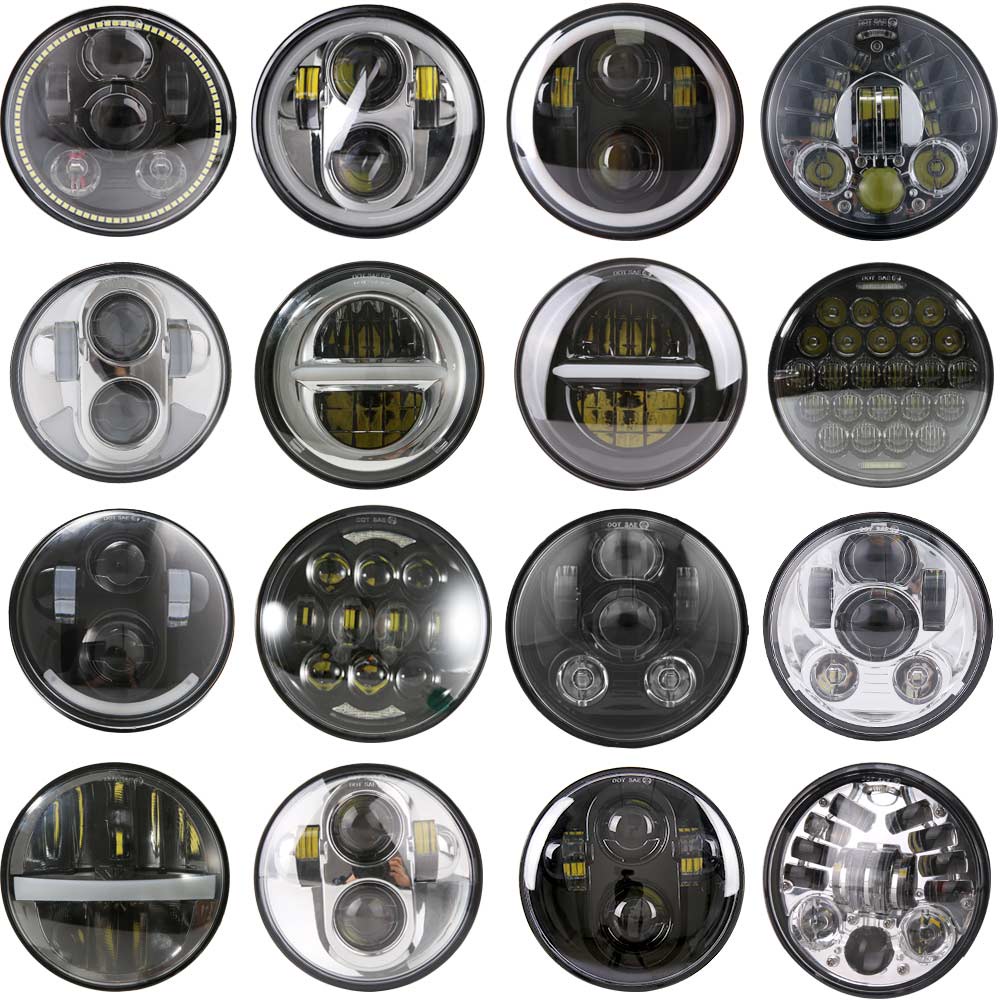 5.75 Inch Motorcycle LED Headlight for Dyna Softail Sportster 883 XL883 ...