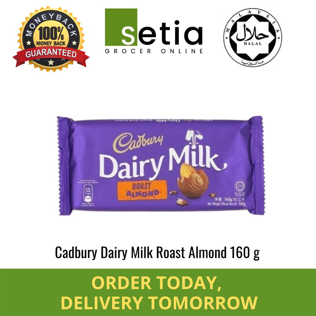 Cadbury Dairy Milk Roast Almond 160 g Shopee Malaysia