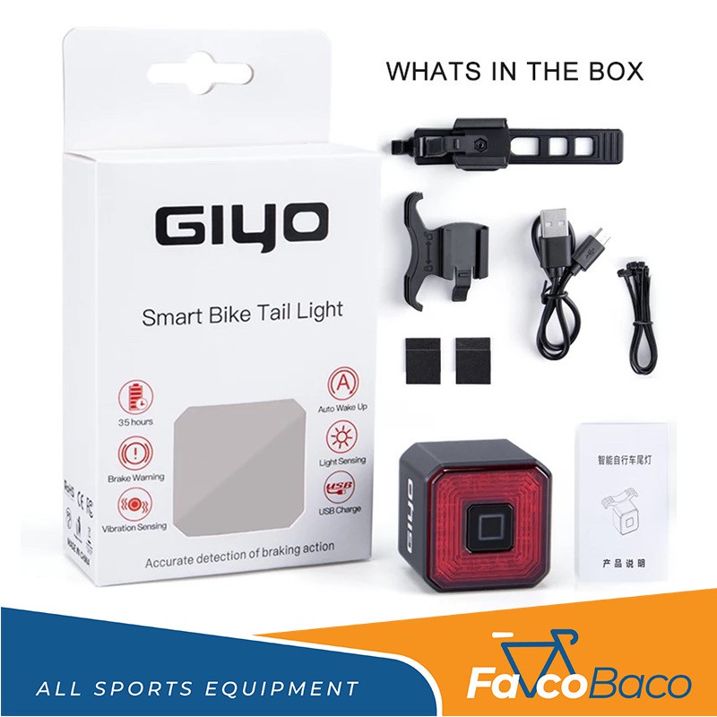 [READY STOCK] GIYO Smart Bicycle Rechargeable Tail Light Shopee Malaysia