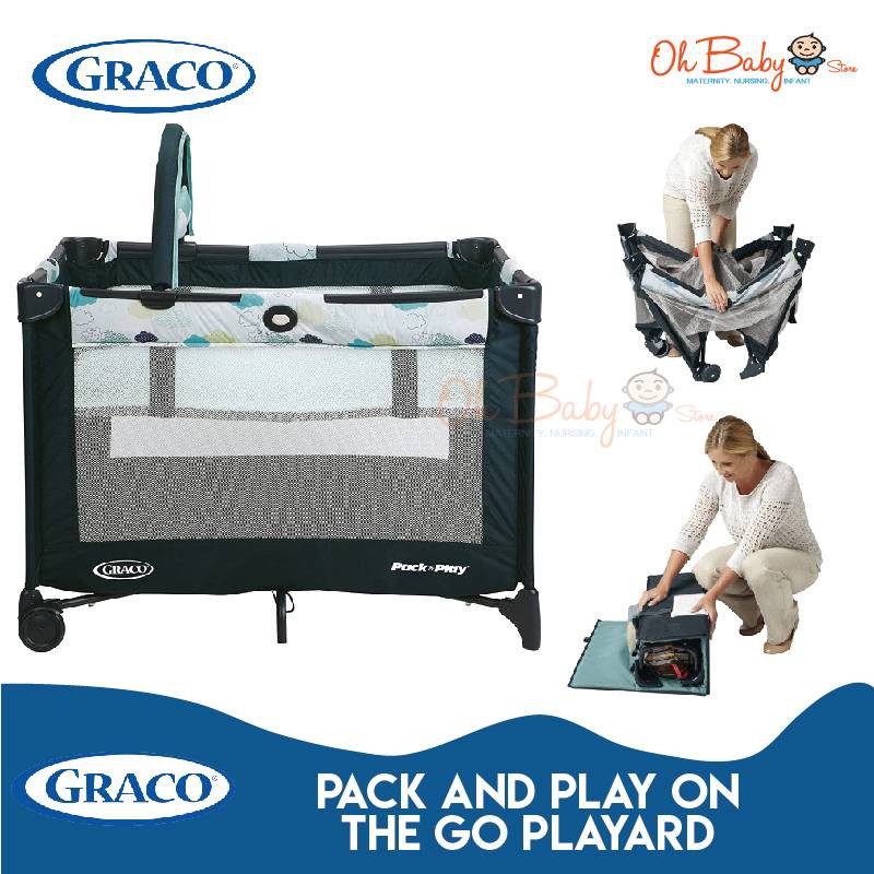 Graco Pack and Play On the Go Playard Stratus Shopee Malaysia