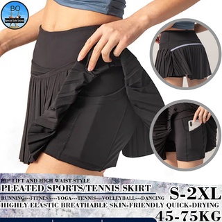 Womens Quick Dry Yoga In Short Skirt With Pocket Breathable High
