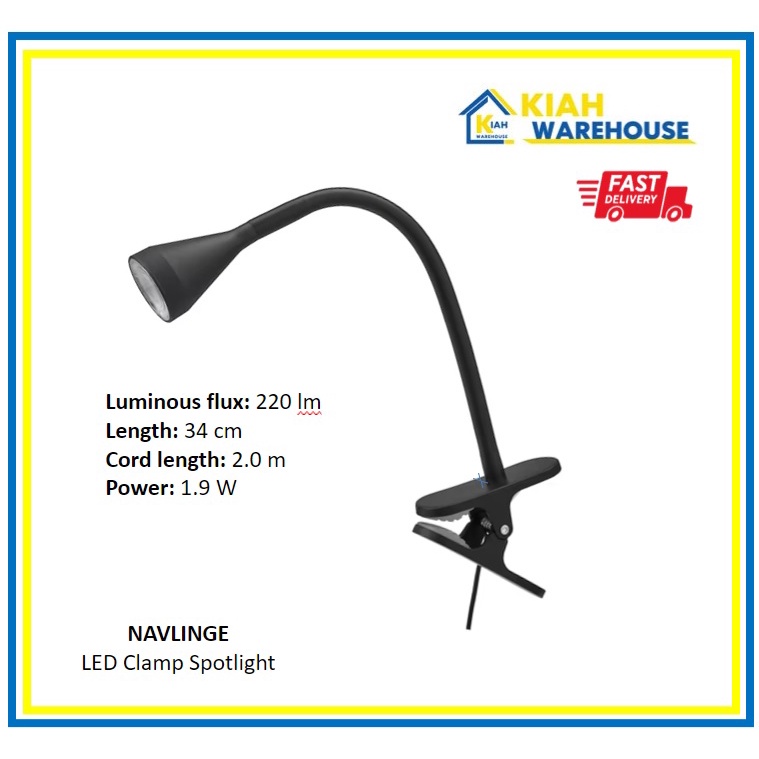 NAVLINGE LED Clamp Spotlight Lampu Meja Lampu Dinding Lampu Tepi Desk ...