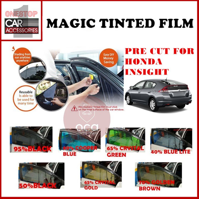 Honda Insight - Pre-Cut Shape Magic Tinted Solar Tinted (4 Windows & 2 ...