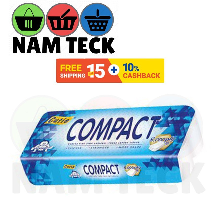 Cutie Compact Toilet Rolls 8000 ply-3 layers(POP) | Shopee Malaysia