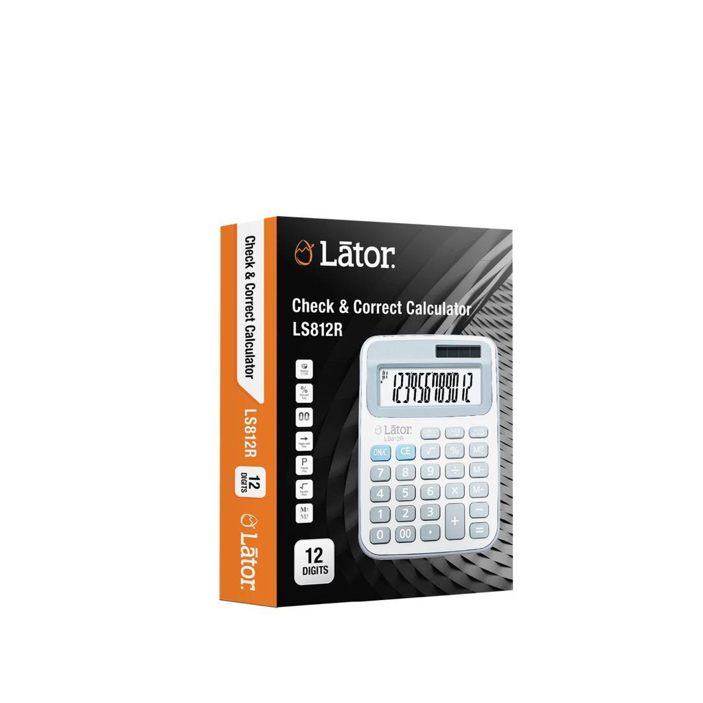 LATOR LS812R Check Correct Calculator 12 Digits Big Display