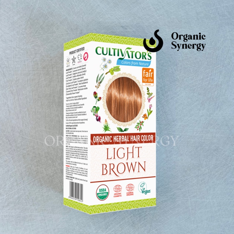 Cultivators Organic Herbal Hair Color Light Brown 100g Shopee Malaysia 