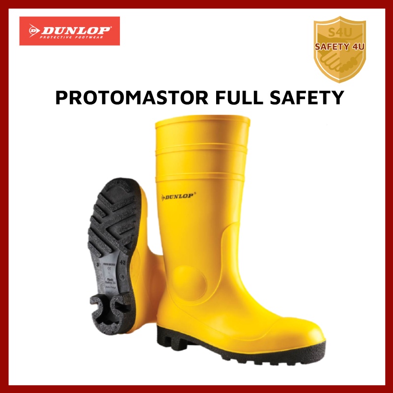 Dunlop Protomaster S5 SRA Safety Wellington Boots - Steel Toe, Size 9, Unisex PVC/Nitrile - View #4