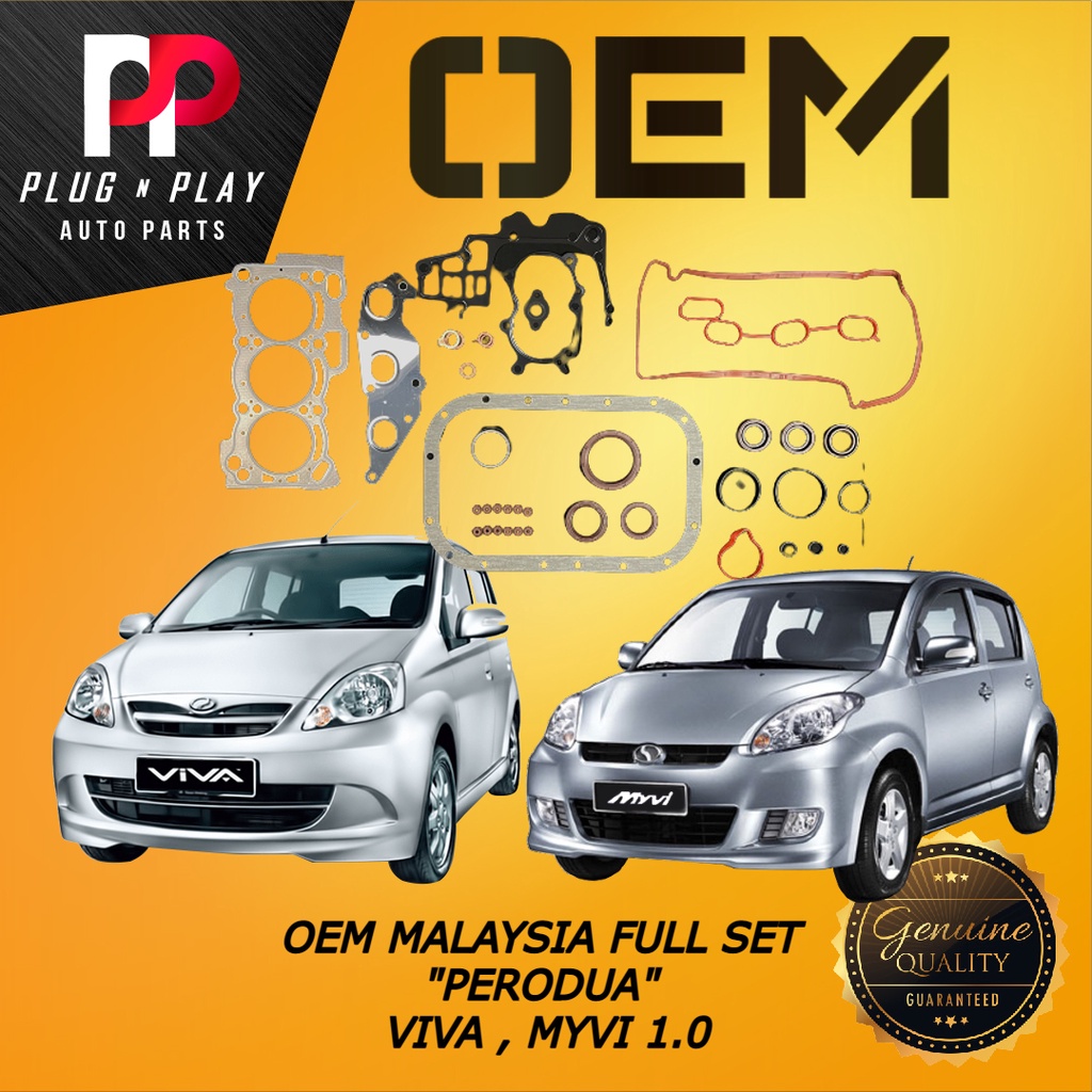 FULL SET GASKET VIVA 1.0 MYVI 1.0 PERODUA ORIGINAL QUALITY ENGINE FULL