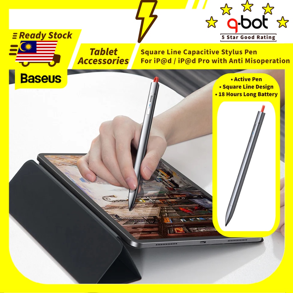 Baseus Square Line Capacitive Stylus Active Pen for iP Tablet Touch Pen ...