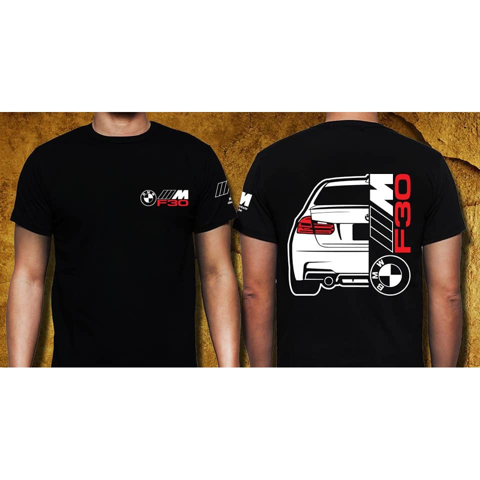 BMW M3 F30 [Rear] Gildan Premium Cotton Heatpress Black T-Shirt ...
