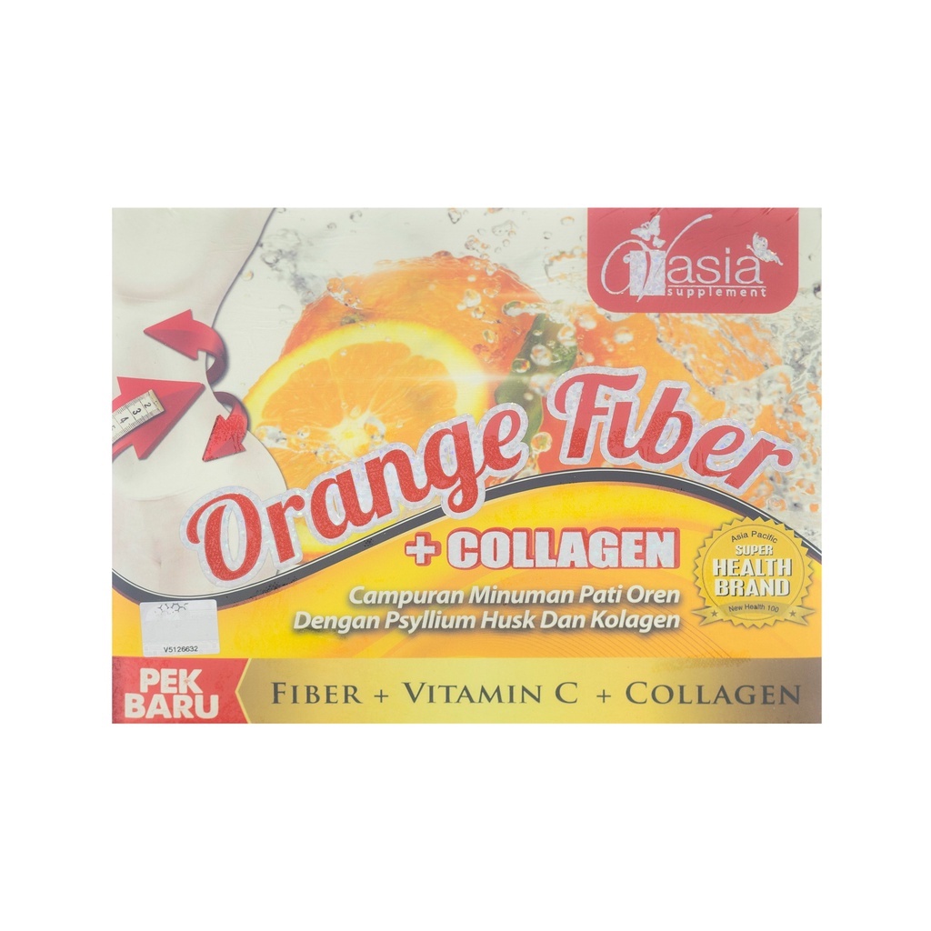 V'asia Orange Fiber + Collagen (10 sachets) Shopee Malaysia
