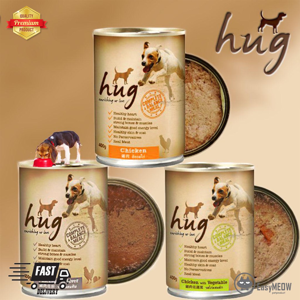 Hug Dog Canned Food 400g Dog Wet Food (Chicken/ Chicken Liver/Chicken