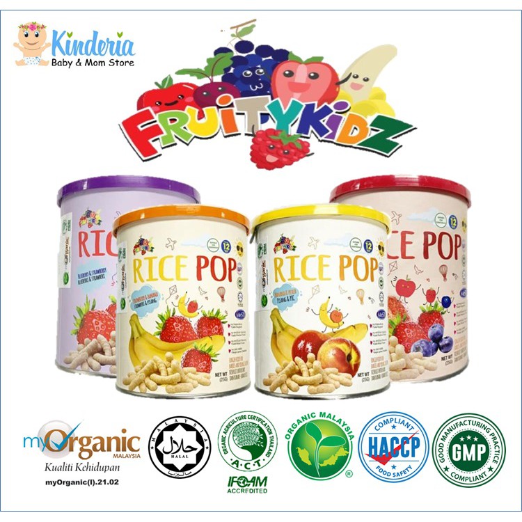 FRUITYKIDZ Organic Rice Pop (25G) | Shopee Malaysia