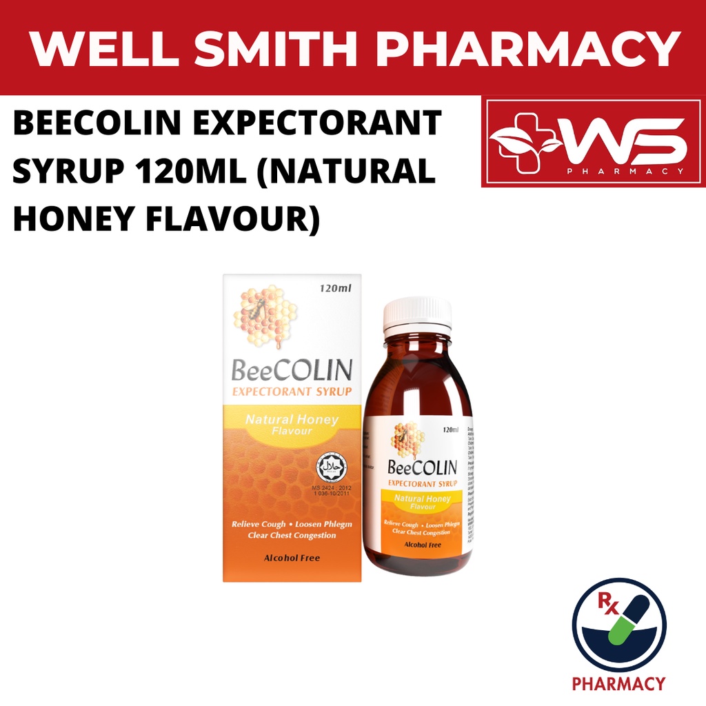 BEECOLIN EXPECTORANT SYRUP 120ML (NATURAL HONEY FLAVOUR)(RELIEVE COUGH