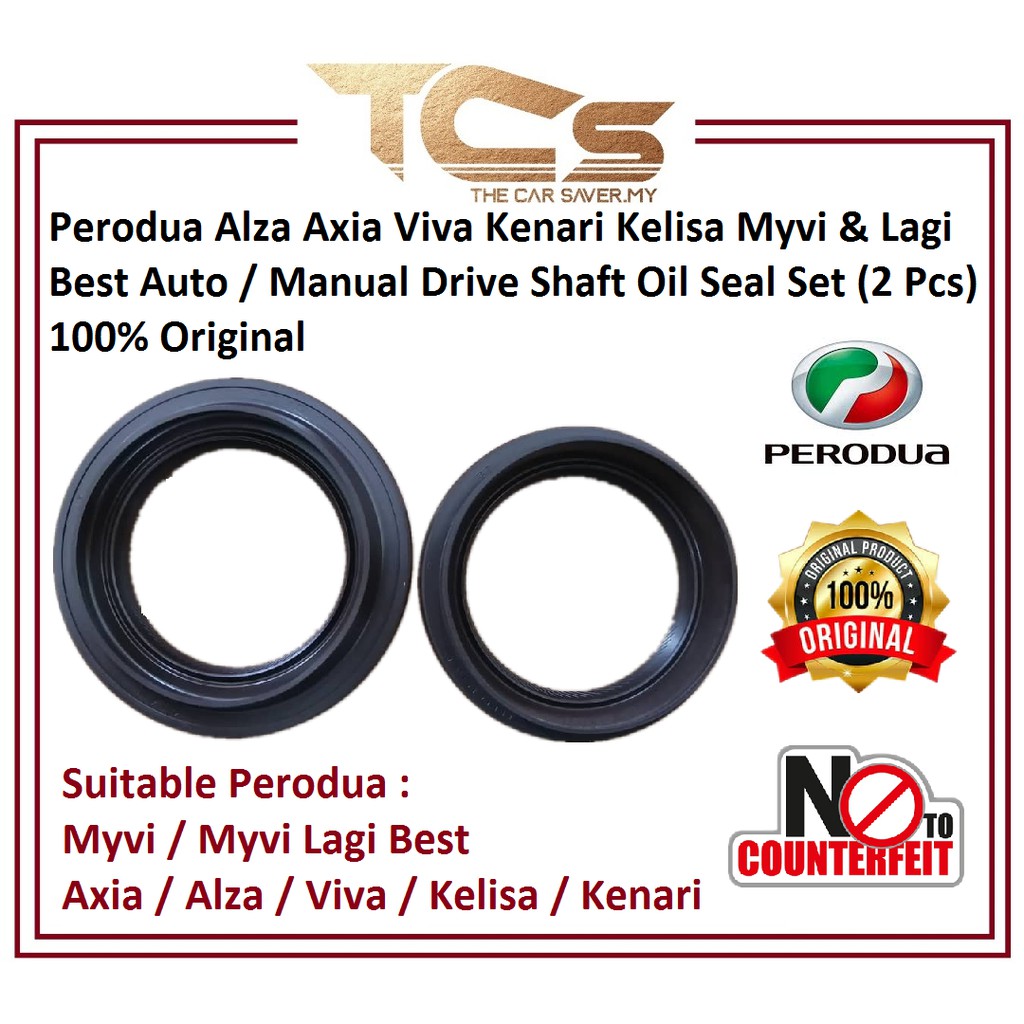 Perodua Alza Axia Viva Kenari Kelisa Myvi & Lagi Best Auto / Manual Drive Shaft Oil Seal Set (2