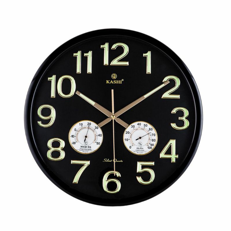 Kashi wall clock with super static floating needle and round face with ...