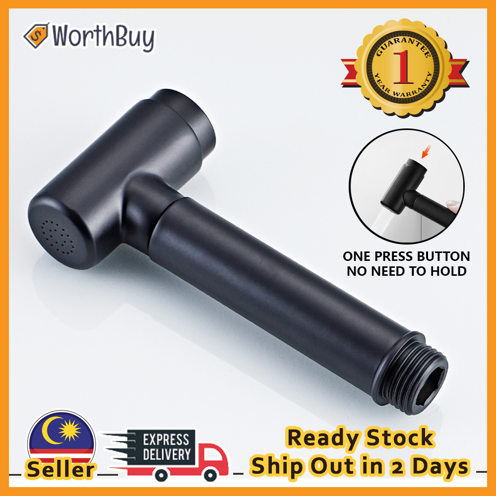 Worthbuy Round Handheld Copper Tap Toilet Tap Bathroom Bidet Spray Head