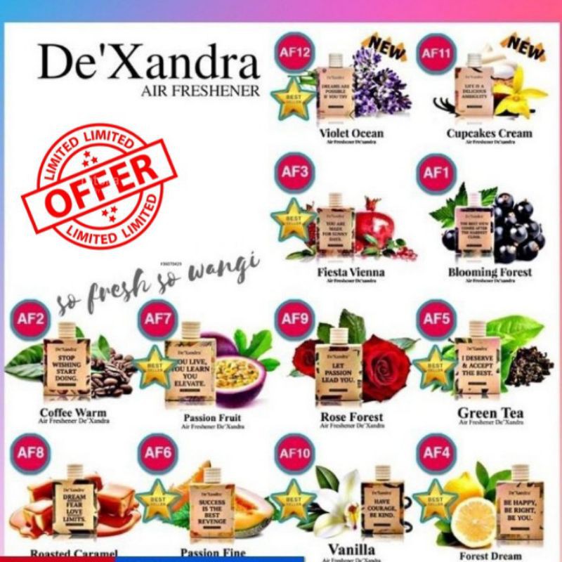 💝Dexandra Original AIR FRESHENER MINYAK WANGI PEWANGI KERETA PERFUME