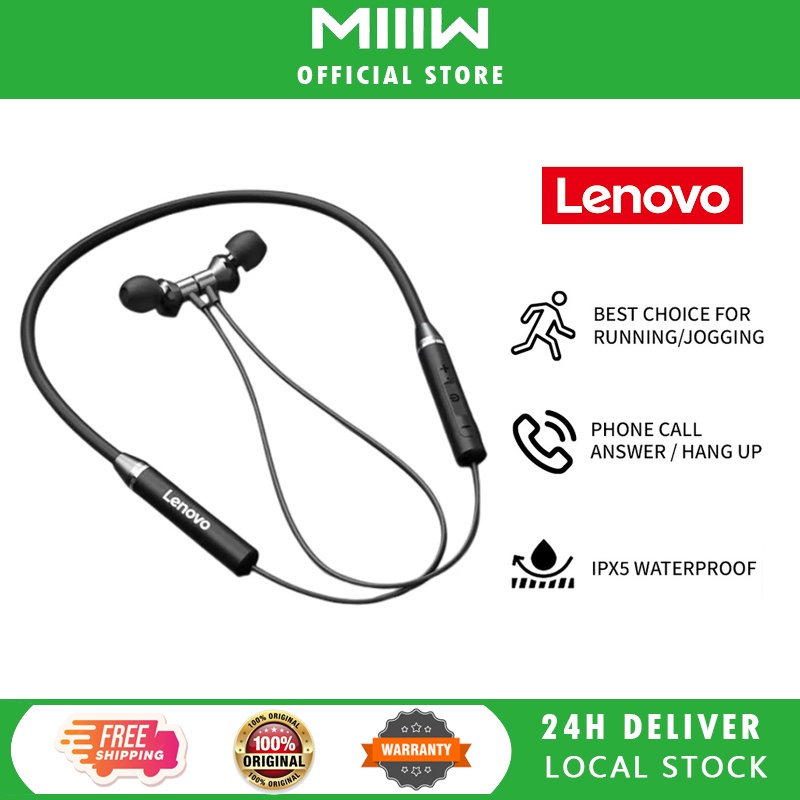 Lenovo HE05 Neckband Wireless Bluetooth Sport Earphone In-Ear Headset ...