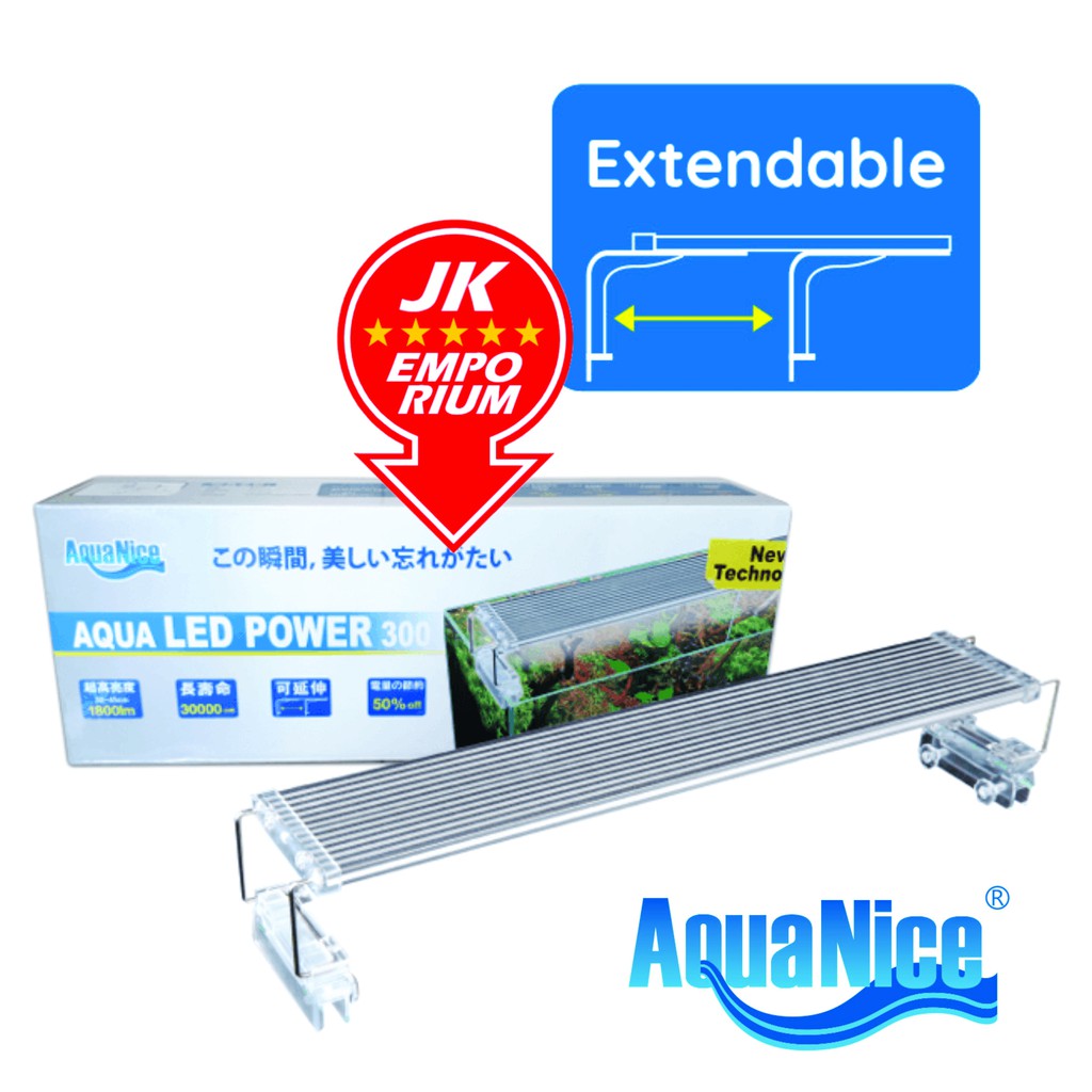 Aquanice LED Extendable Lighting For Aquarium Lampu LED Akuarium