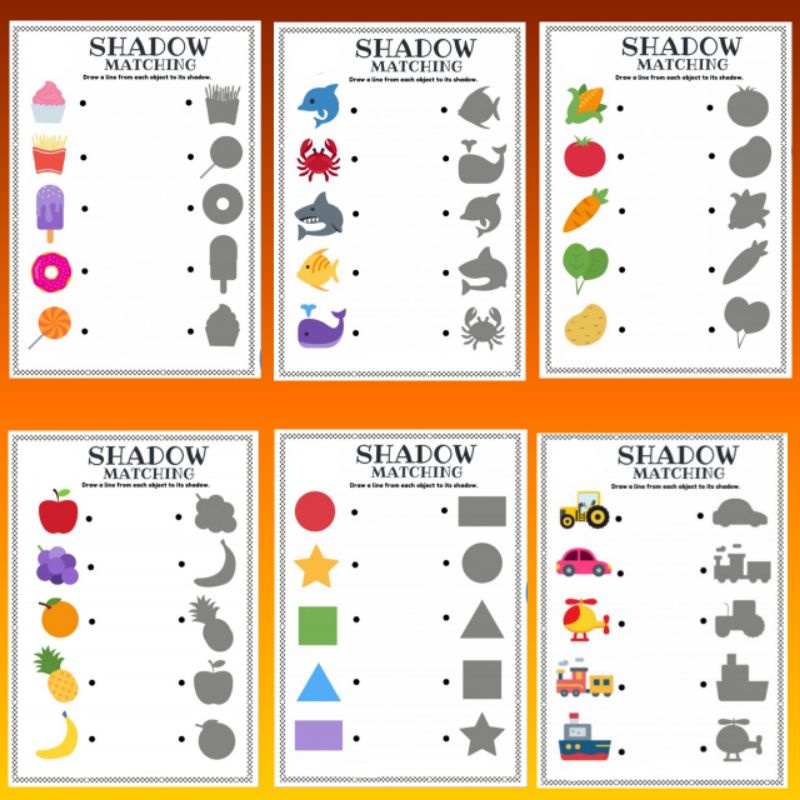 [Laminated] MATCH SHADOW (KOD MTR-B) busy book & quiet book for kid ...