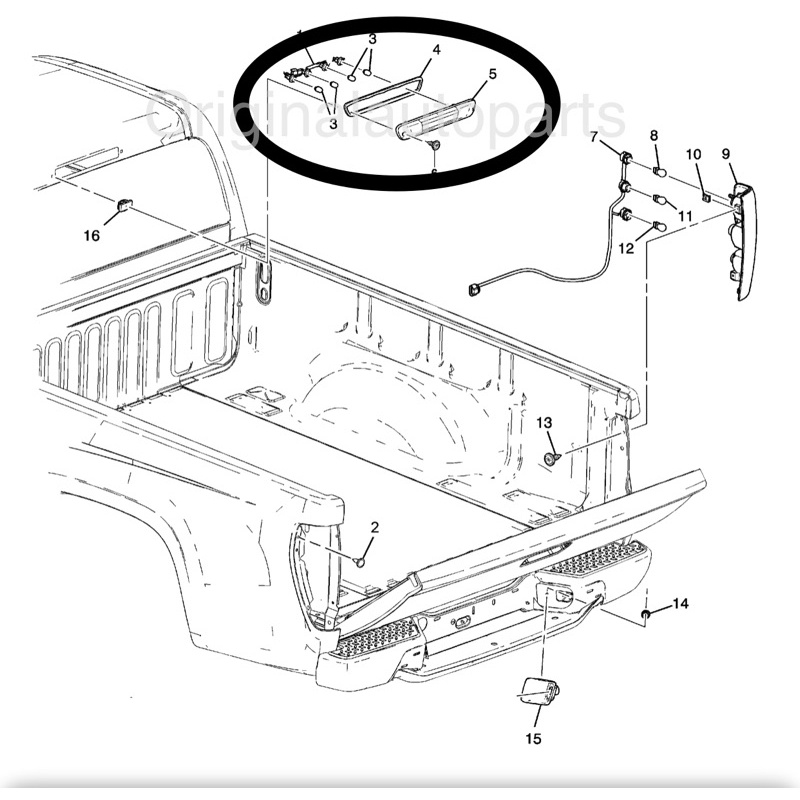 Chevrolet Colorado 3RD Brake Lamp.(Thailand ). Shopee Malaysia
