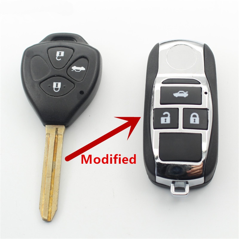 XIEAILI Replacement 3Button Modified Flip Folding Remote Key Shell For Toyota Reiz Camry Rav4