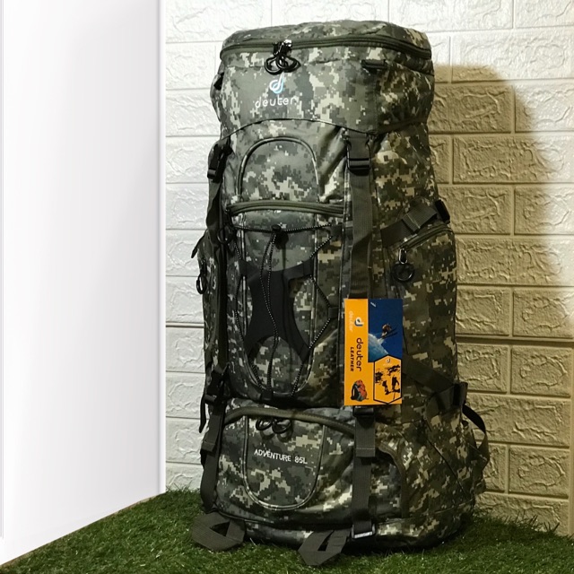 Ready Stock Deuter 85L Army style Climbing Hiking Military Tactical Backpack Bag Camping Mountaineering Outdoor Bag Shopee Malaysia