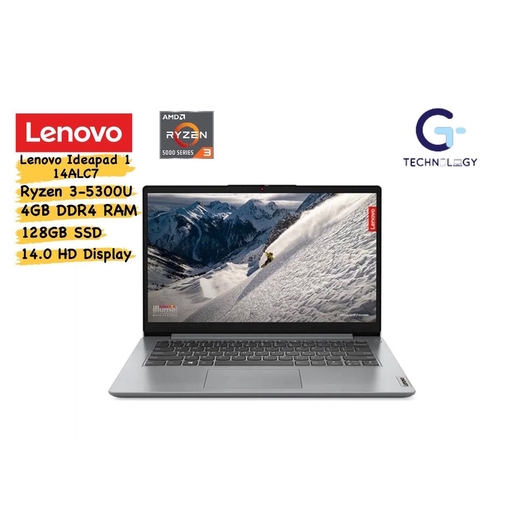 LENOVO IDEAPAD 1 14ALC7 LAPTOP RYZEN 35300U 4GB 128GB SSD Shopee Malaysia