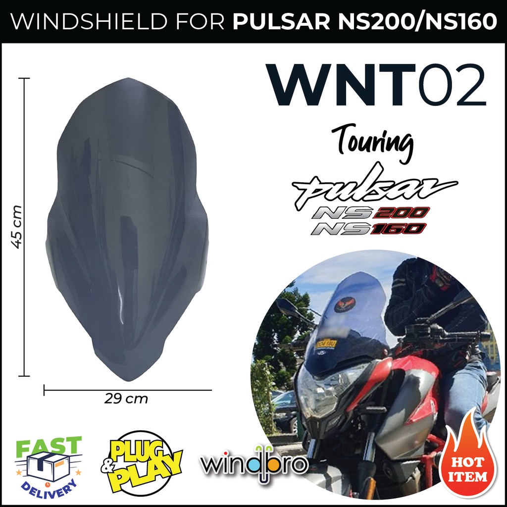 Pulsar deals ns200 windshield