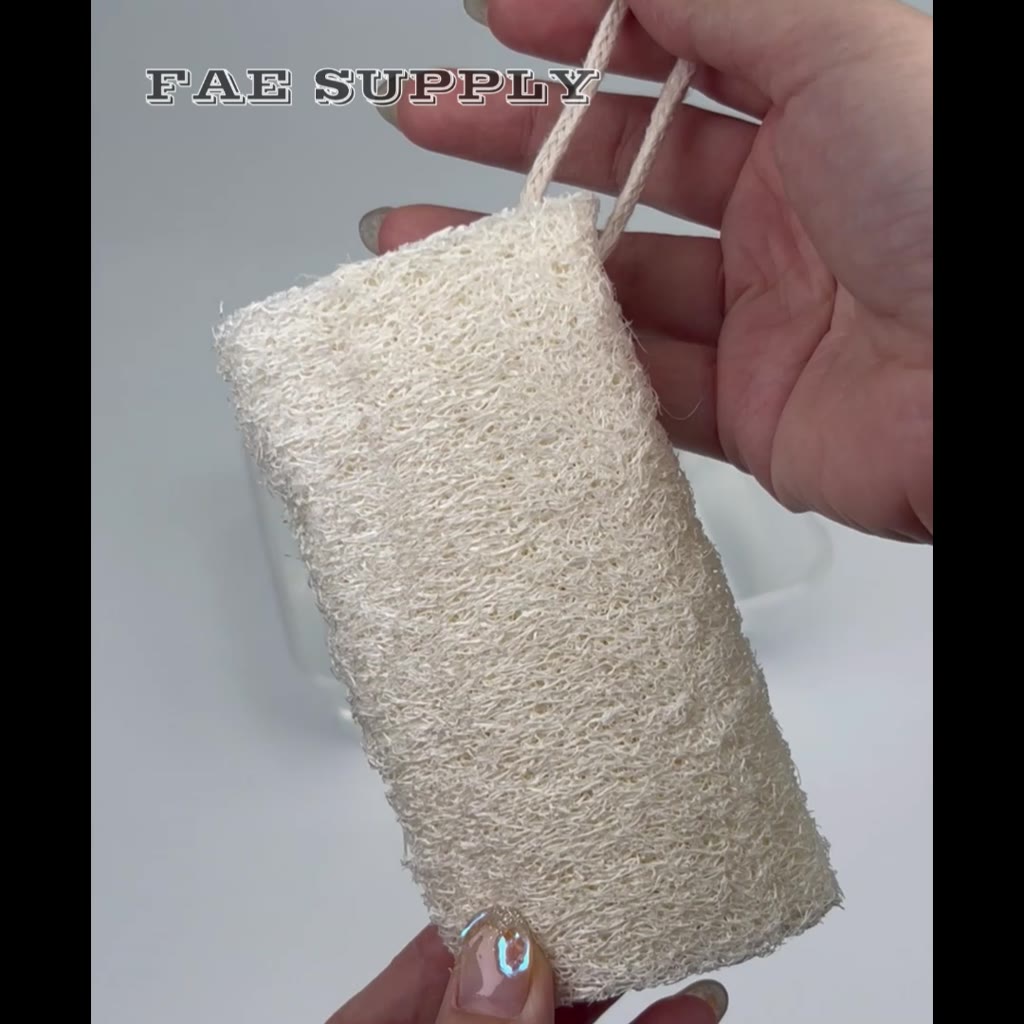 Natural Loofah Sponge With String dish wash Bath Sponge Body Scrubber ...
