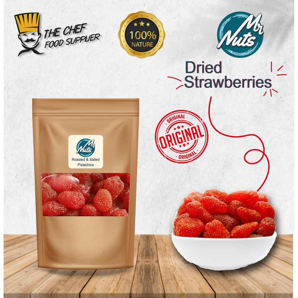 PREMIUM DRIED STRAWBERRIES / BUAH STRAWBERI KERING 100g Shopee Malaysia