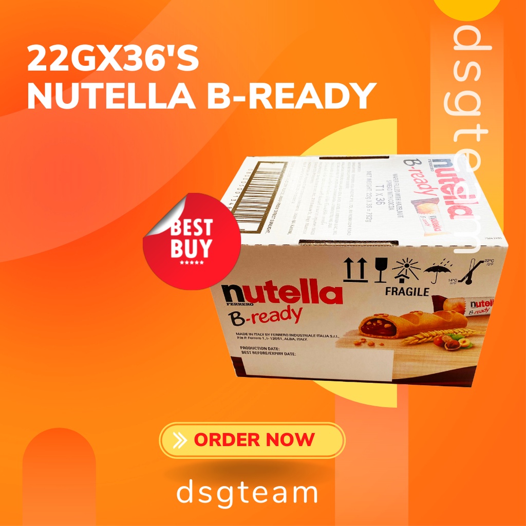 Nutella B Ready Wafer Filled With Hazelnut Spread With Cocoa T1x36 22g X 36pcs Shopee Malaysia 1673