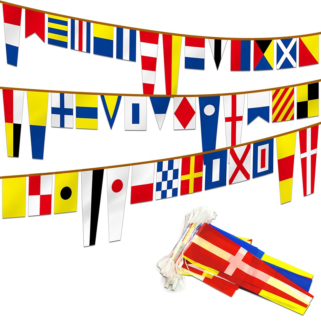 Anley Signal Flags International Maritime Signal Code Flags Set of 40 ...