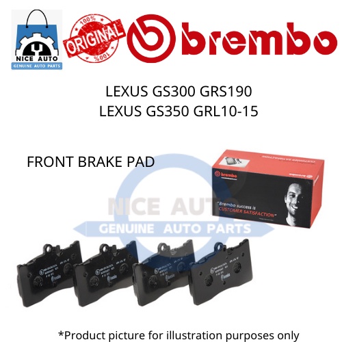 LEXUS GS300 GRS190 / LEXUS GS350 GRL1015 (FRONT) DISC BRAKE PAD (1SET
