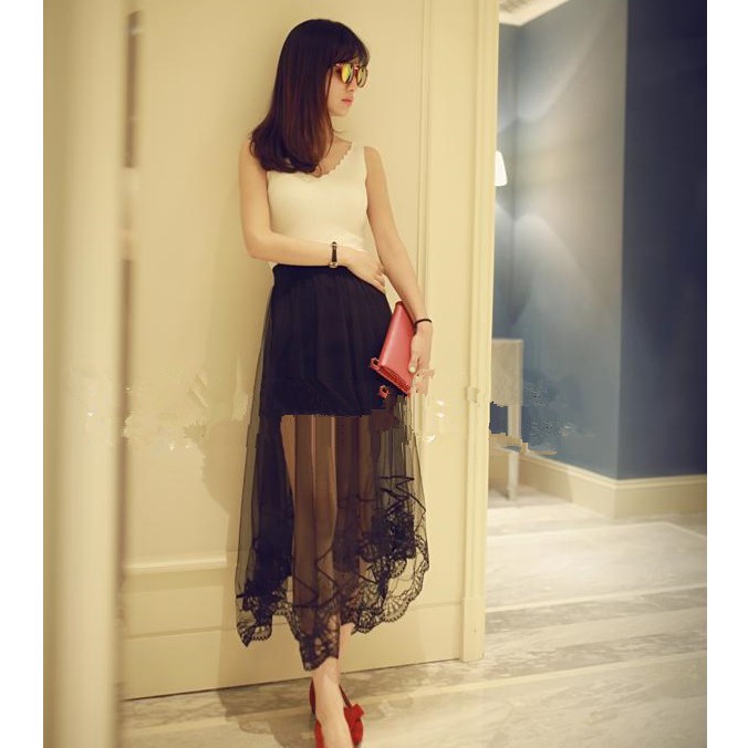 Mesh skirt outlet shopee