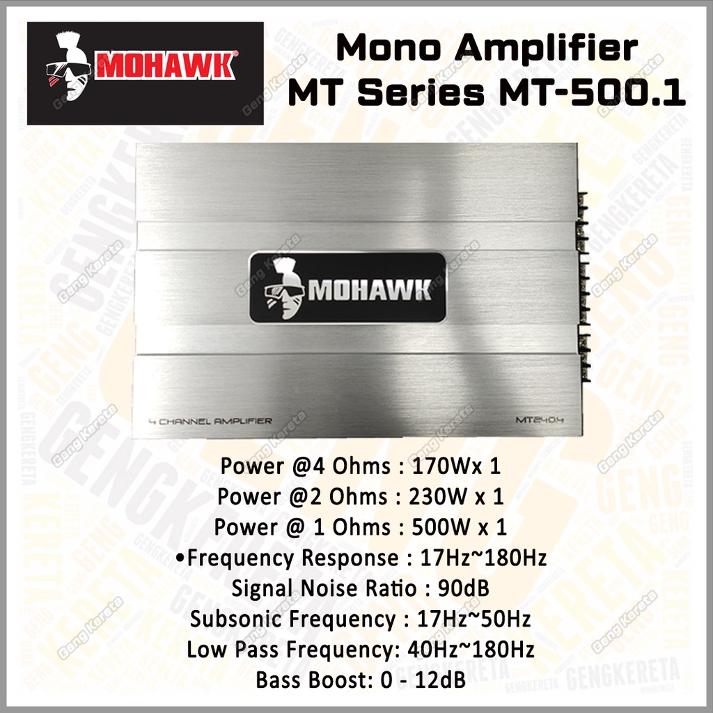 Mohawk MT Series MS Series 2 Channel / 4 Channel / Monoblock Power