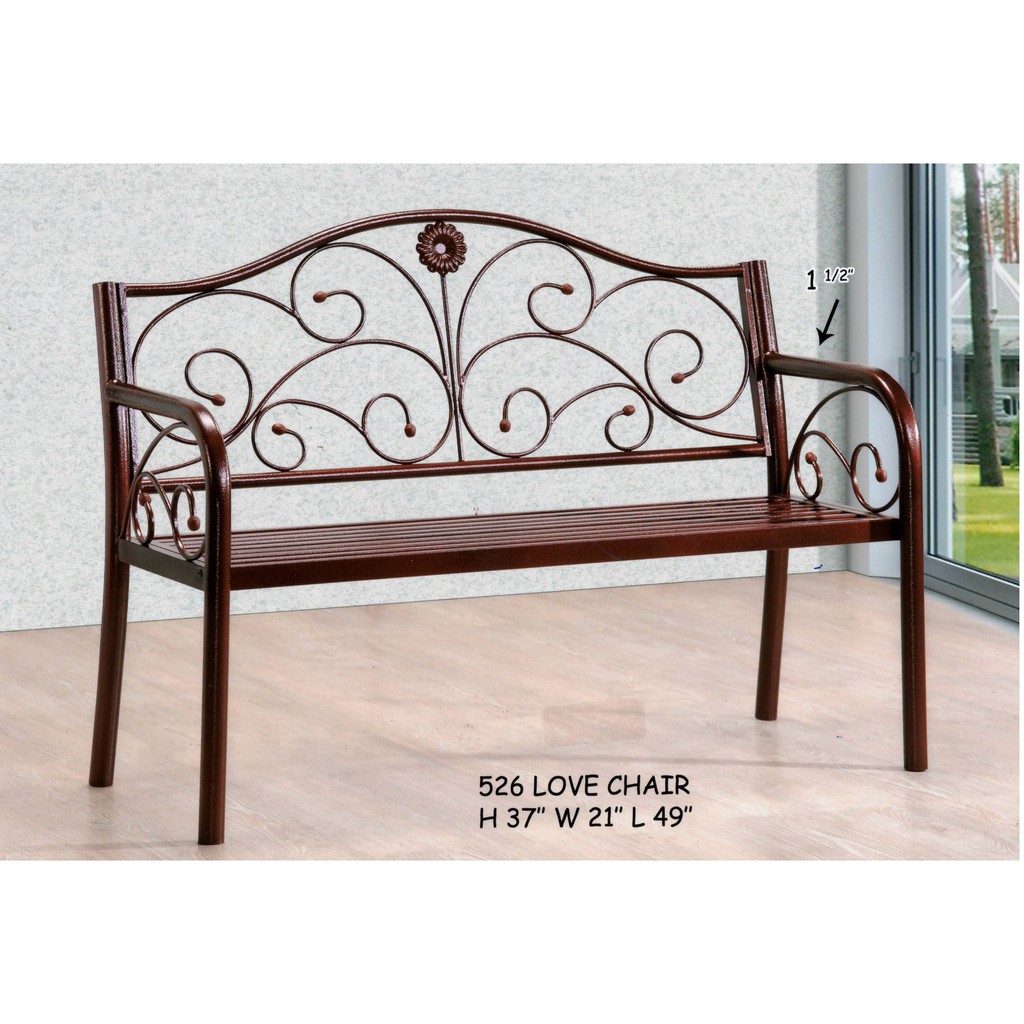 Wrought Iron Garden Chair Outdoor Chair Shopee Malaysia