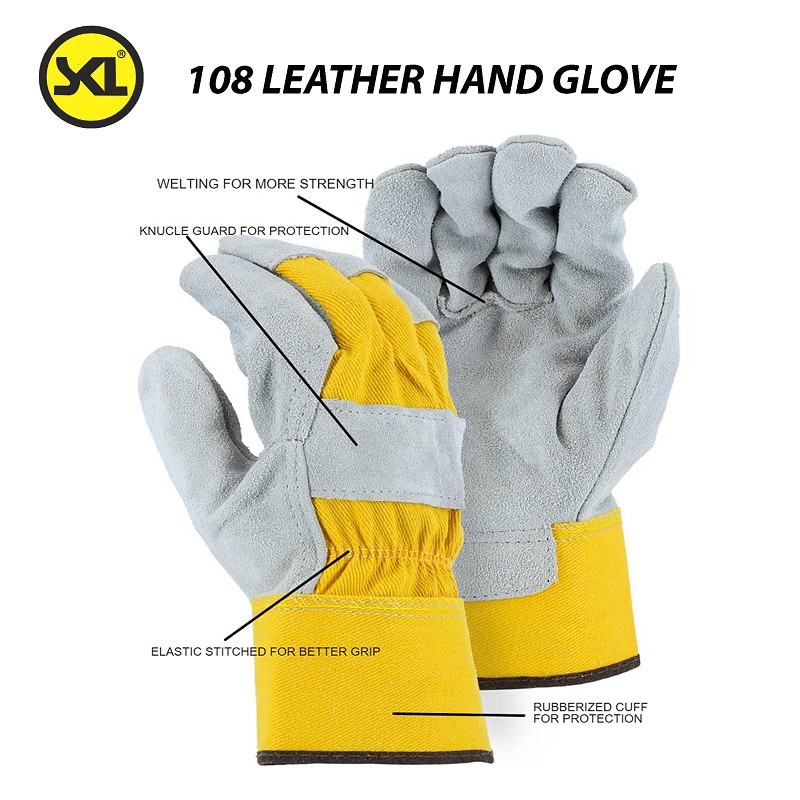 Semi Leather Work Glove Furniture Glove, Ship from Malaysia, welding
