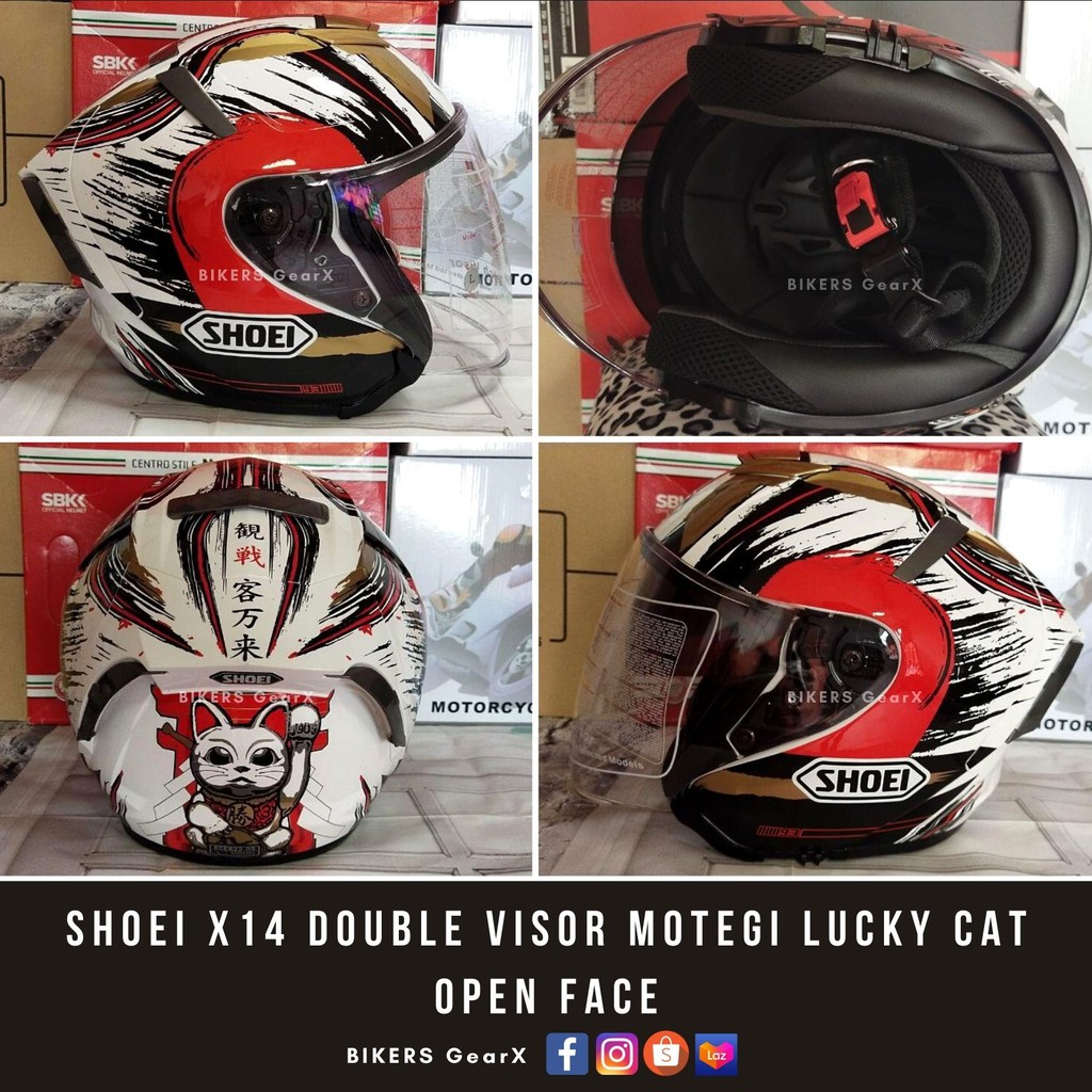 Shoei x sale 14 open face