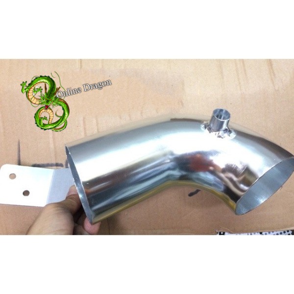 3.5” Inch Stainless Steel RAM PIPING Intake Hose / Universal AIR FILTER ...