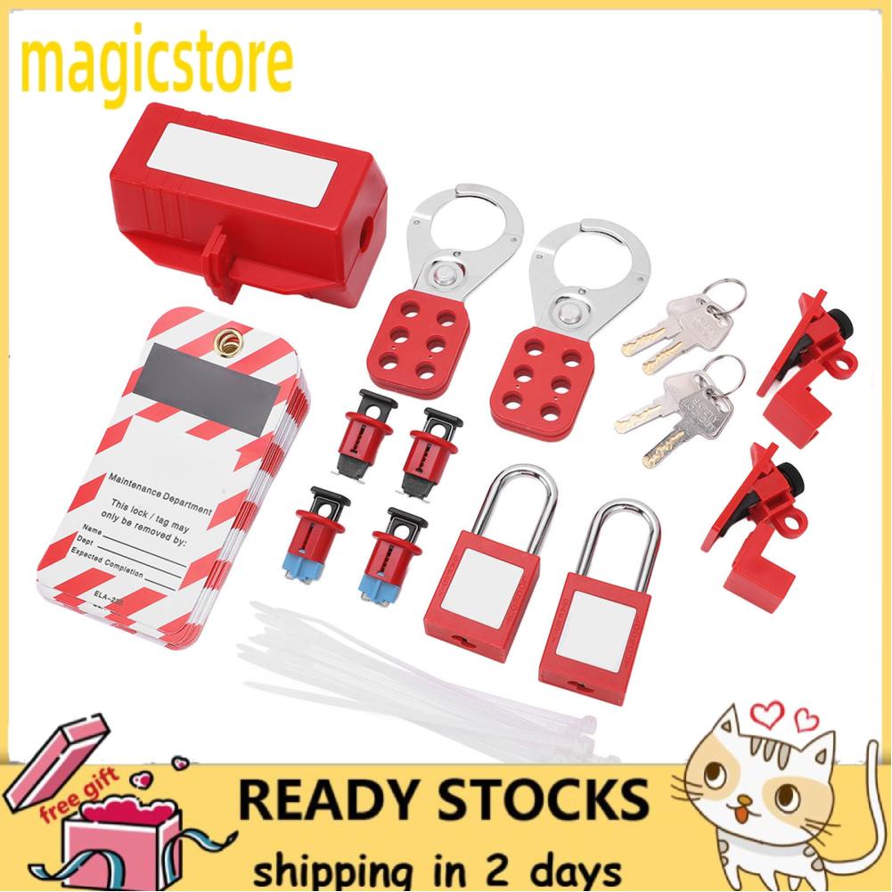 Magicstore Electrical Circuit Breaker Lockout Tagout Kit Padlock Loto ...
