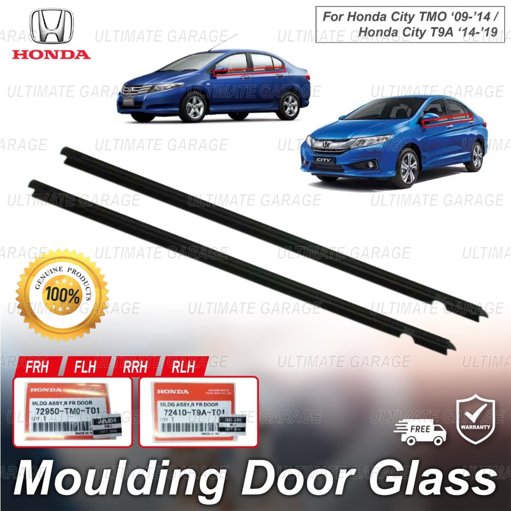 ORIGINAL HONDA CITY GLASS DOOR MOULDING 0919 SEAL RUBBER OUTER STRIP