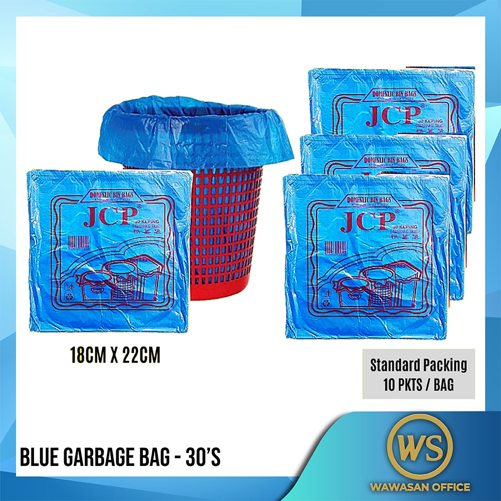 Garbage Bag Blue / Trash Bag / Rubbish Bag / Plastik Sampah / Beg ...