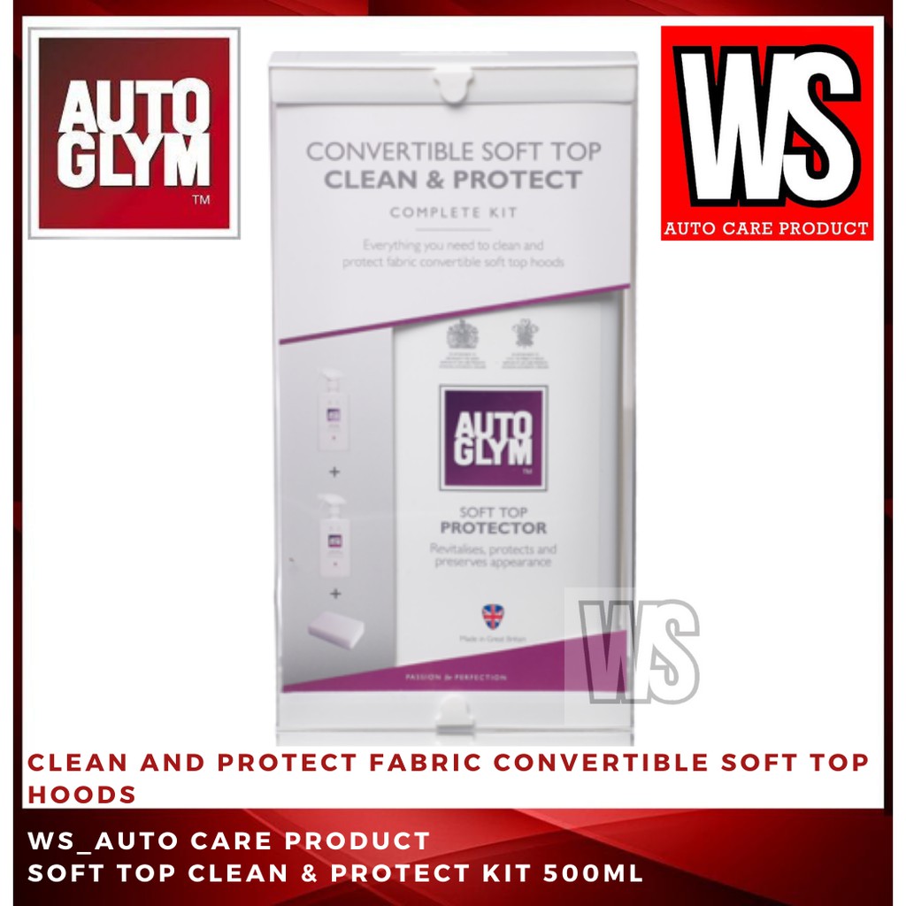 AUTOGLYM CONVERTIBLE SOFT TOP CLEAN & PROTECT COMPLETE KIT Shopee