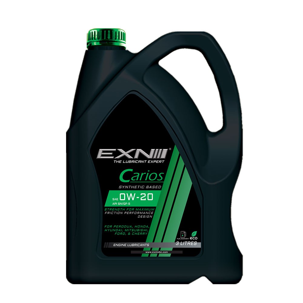 EXN LUBRICANT CARIOS 0W-20 SYNTHETIC BASE ENGINE OIL 3L | Shopee Malaysia