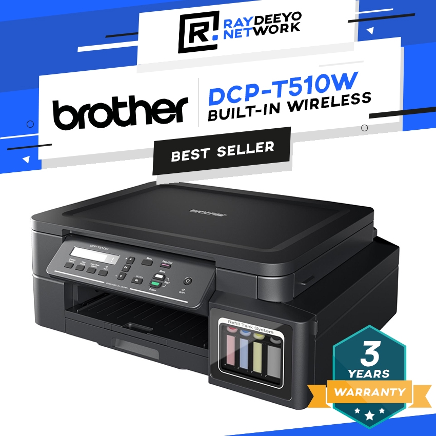 Brother DCP-T510W Color InkTank System Refill Multifunction Printer with  Wi-Fi