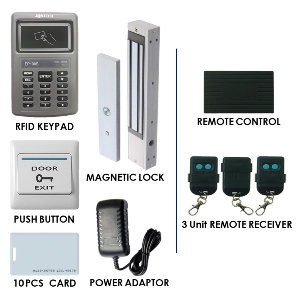 RFID JANTECH EP100S Door Access Control System With Electric 600lbs ...
