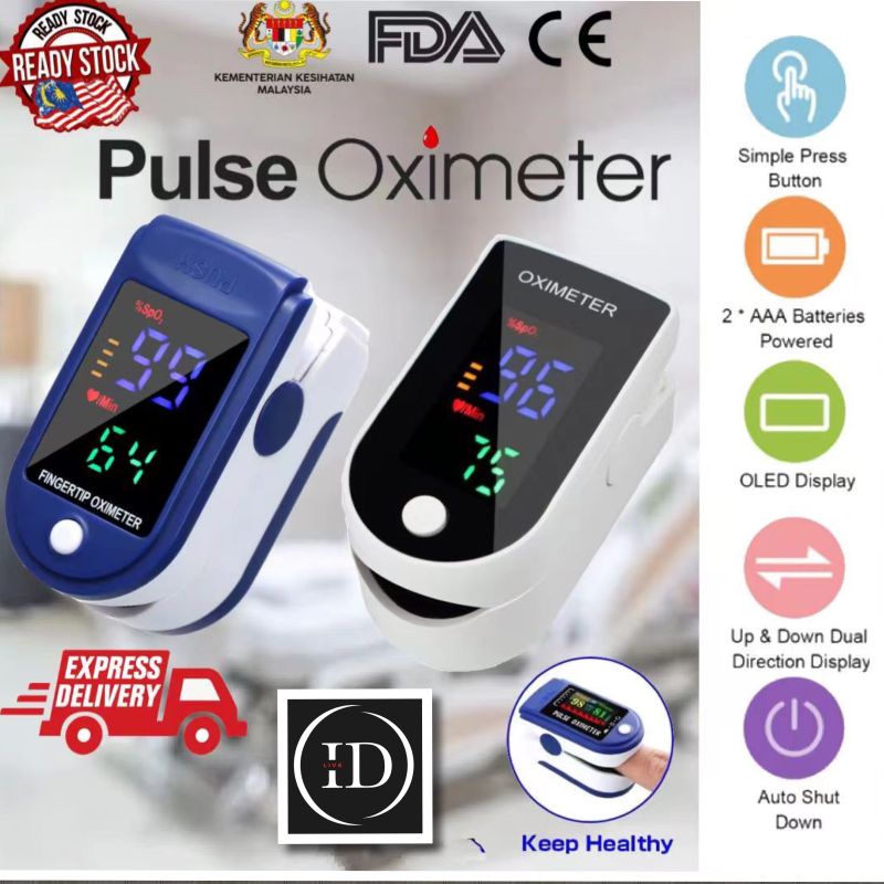 Fingertip Pulse Oxymeter Finger Oximeter Spo2 Monitor Oxygen Meter LED ...